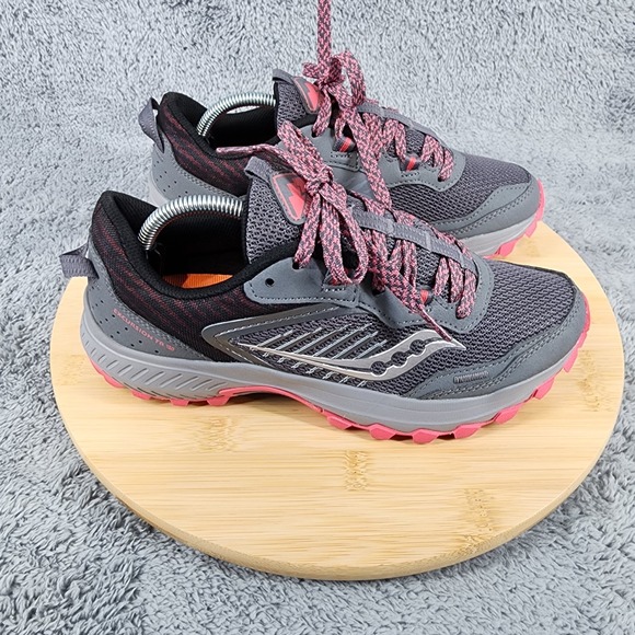 Saucony Excursion TR 15 Womens 7.5 Gray Trail Running Shoes Sneakers Mesh Upper - Picture 4 of 11